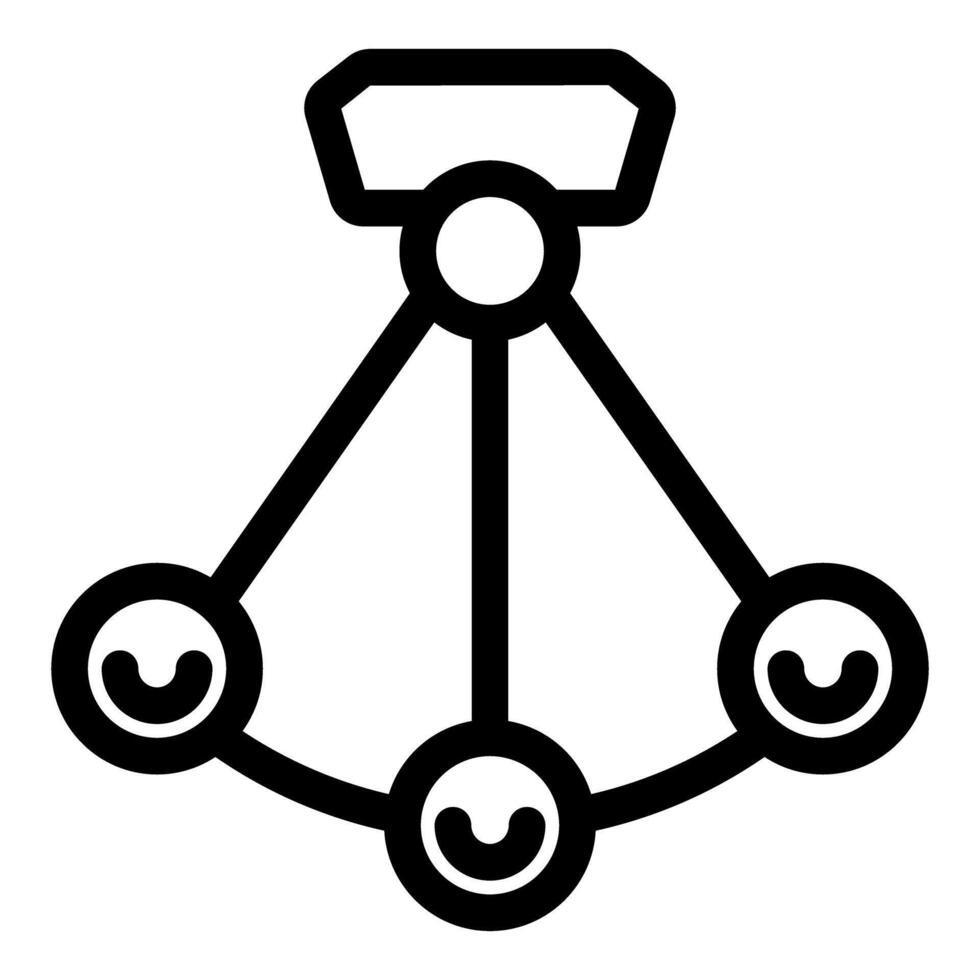Network topology showing decentralized structure icon vector