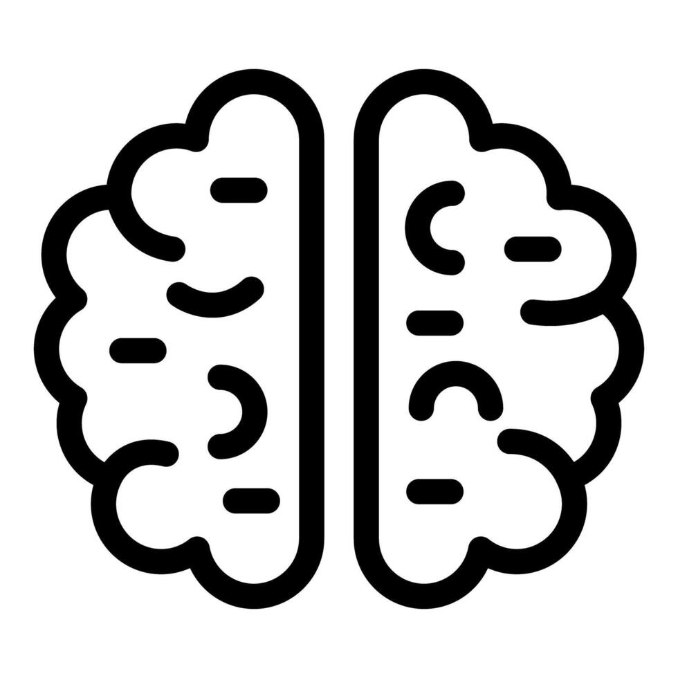 Human brain icon representing thinking process vector