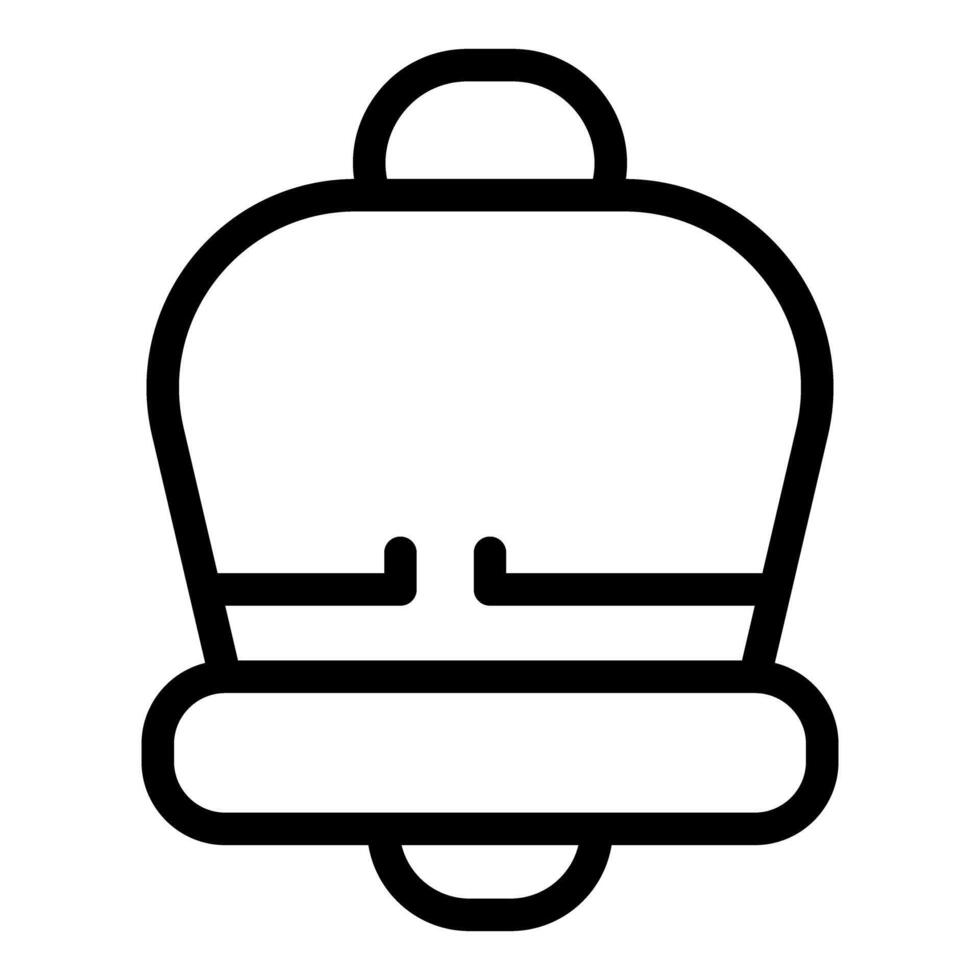 Simple round metallic bell ringing icon vector