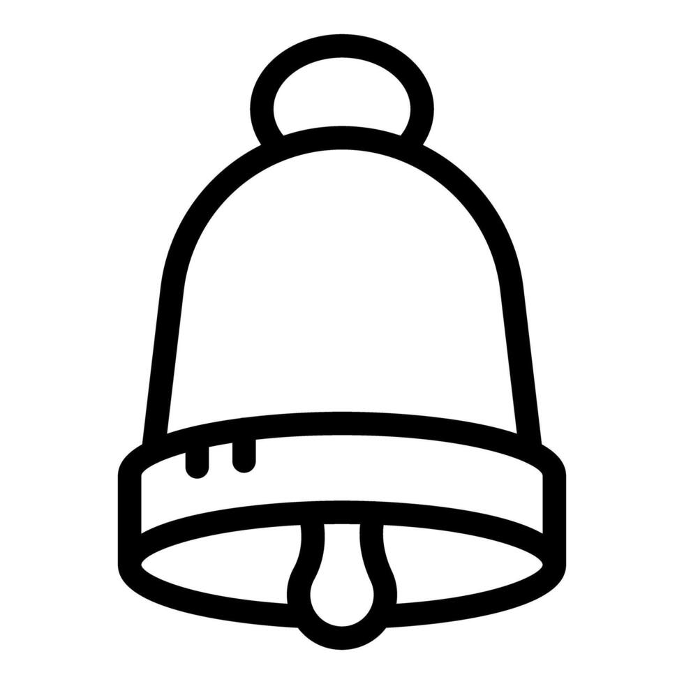 Simple bell icon with bold outline for easy editing vector