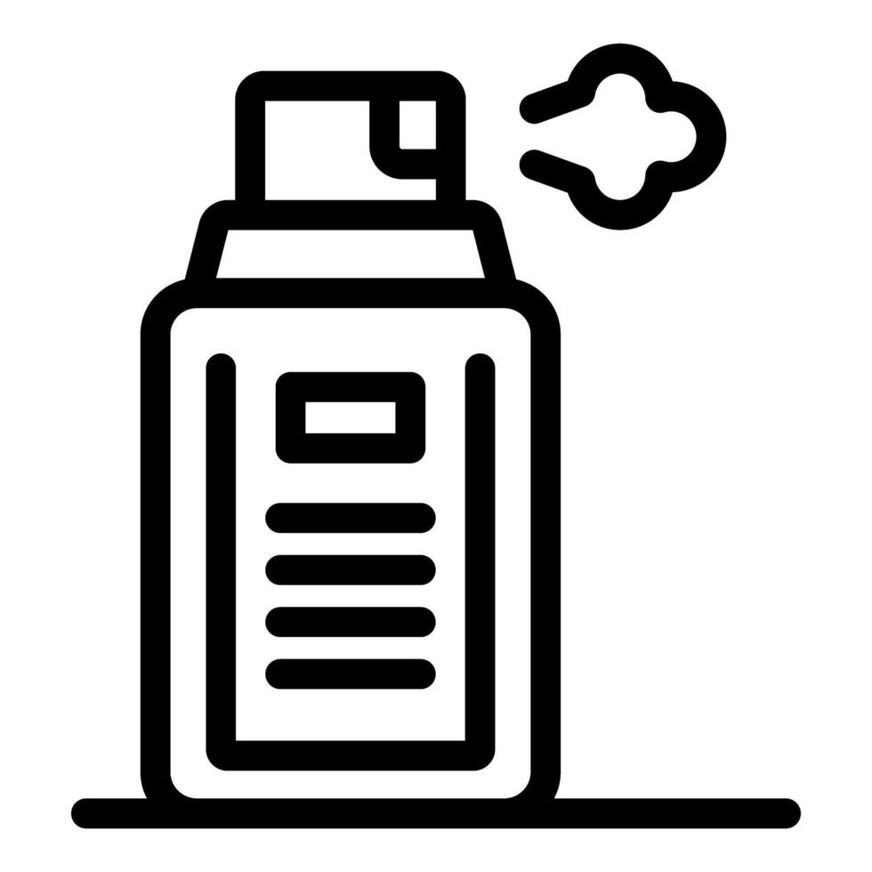 Spray bottle releasing disinfectant mist for cleaning vector