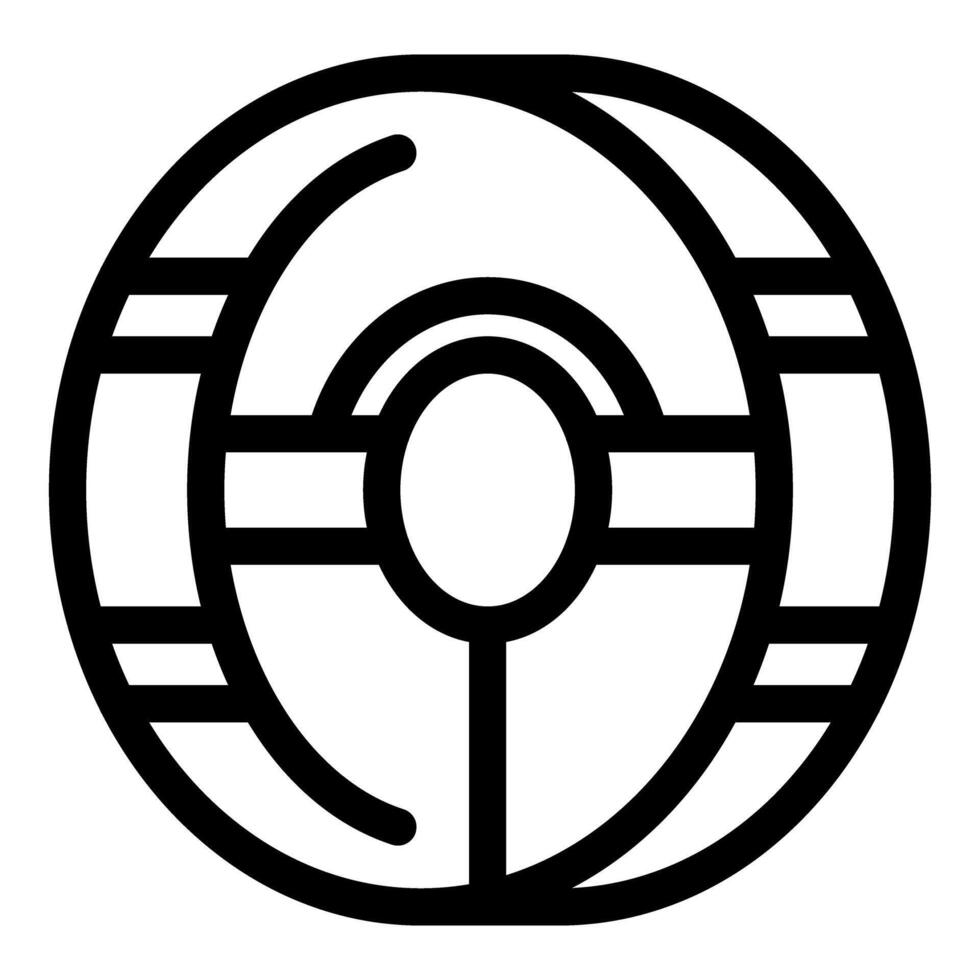 Hamster wheel icon depicting exercise and playtime vector