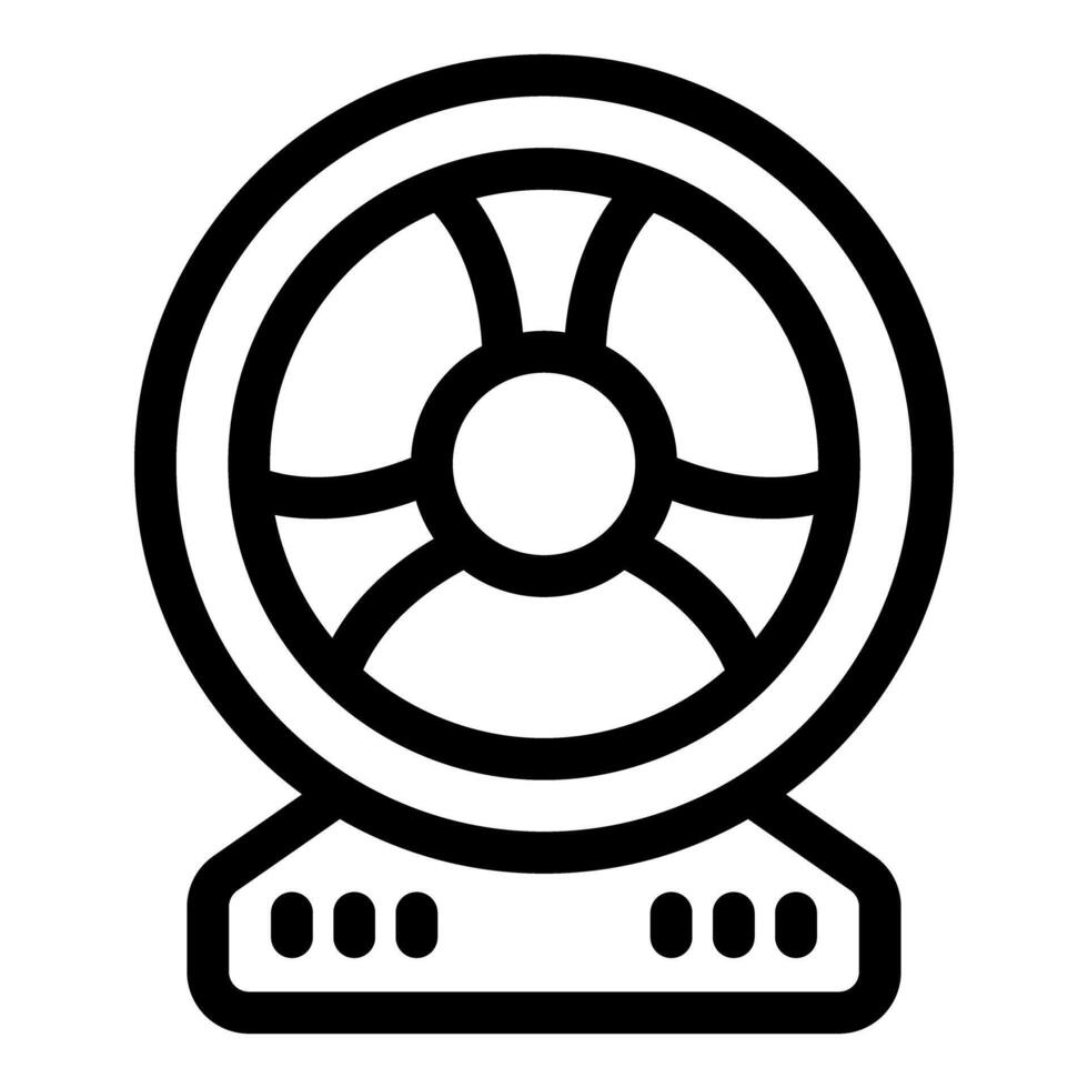 Ventilator with rotating blades for cooling air circulation vector
