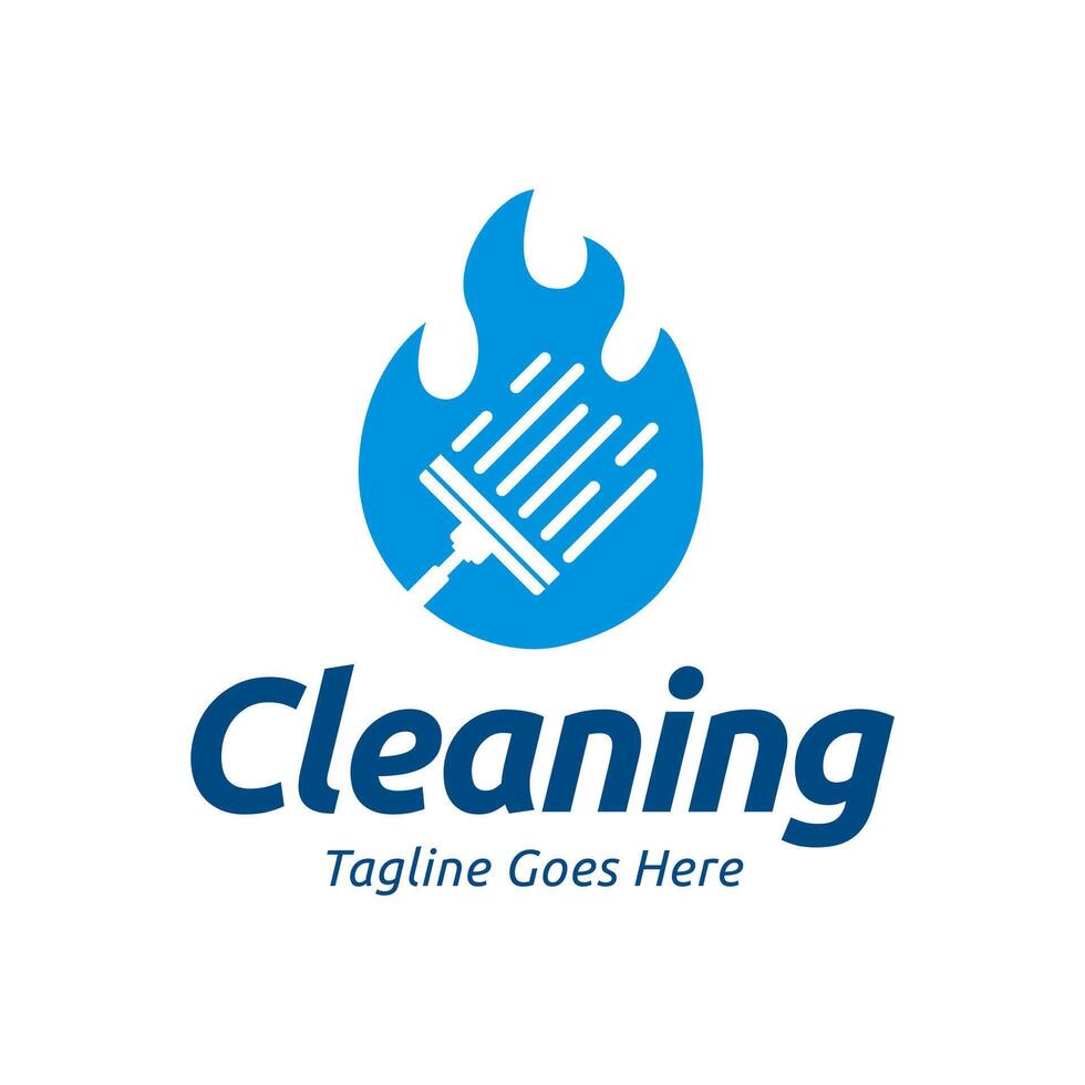 Window cleaning service logo. Window glass cleaning logo vector