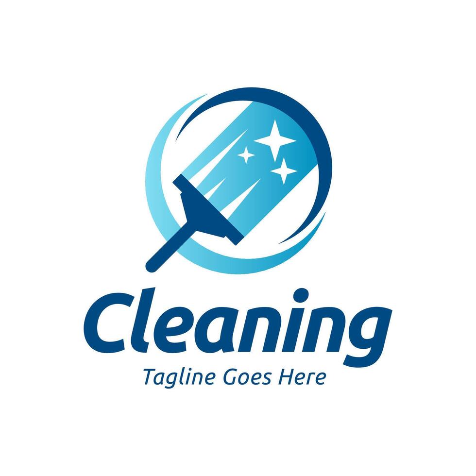 Window cleaning service logo. Window glass cleaning logo vector