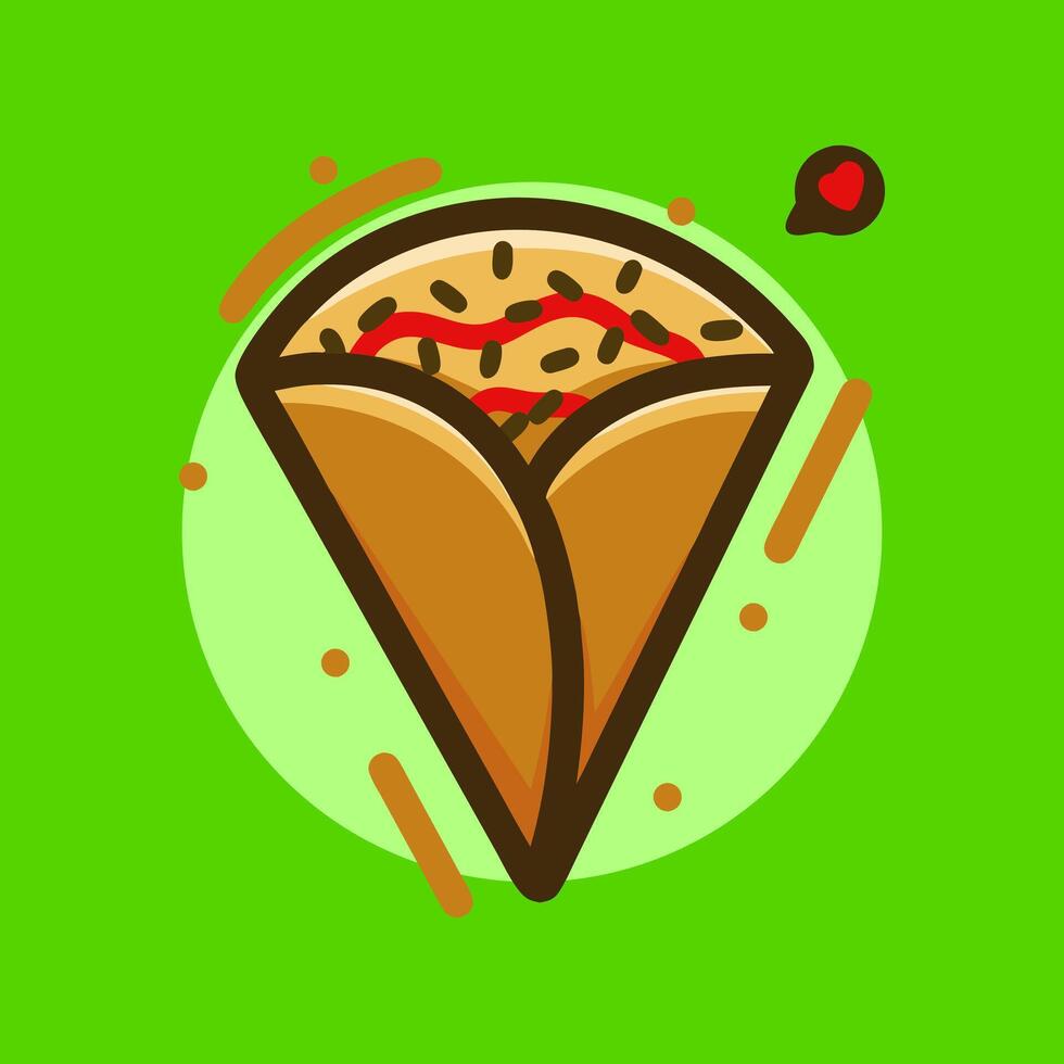 The crepes design with jam and sprinkles vector