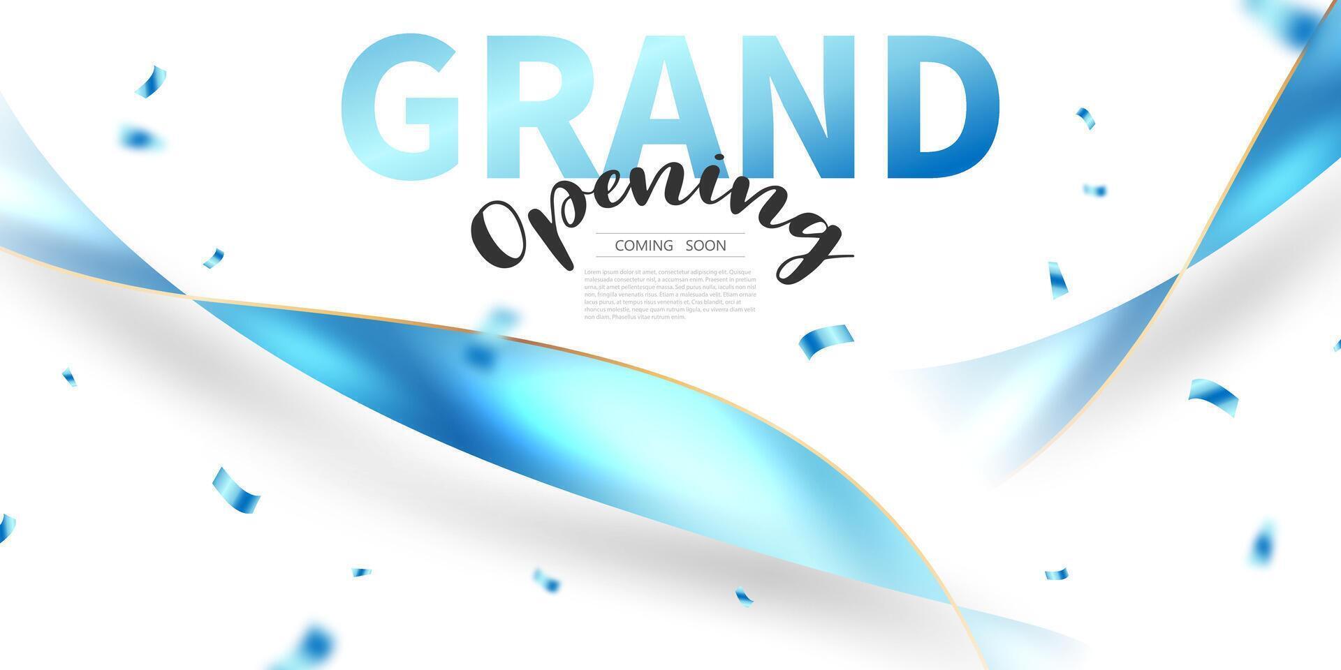 Design your opening card with ribbon. illustration Beautiful business banner template vector