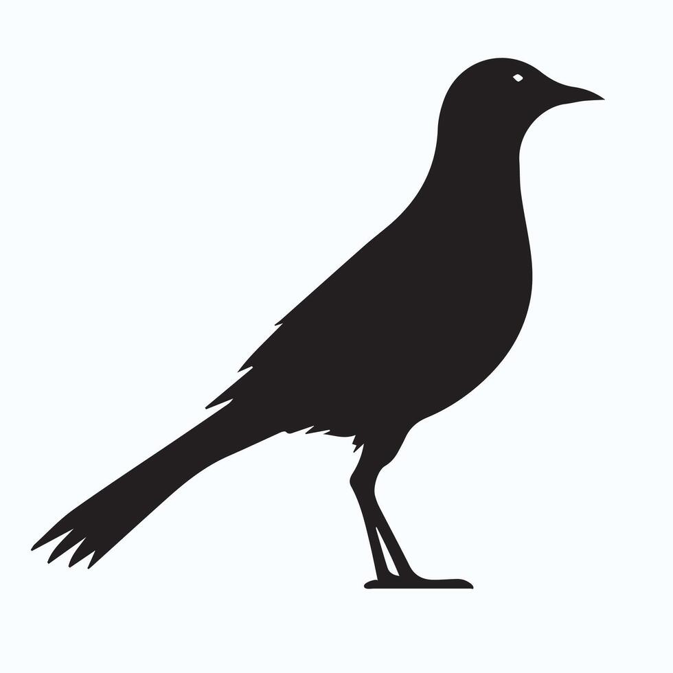 Bird silhouette abstract vector
