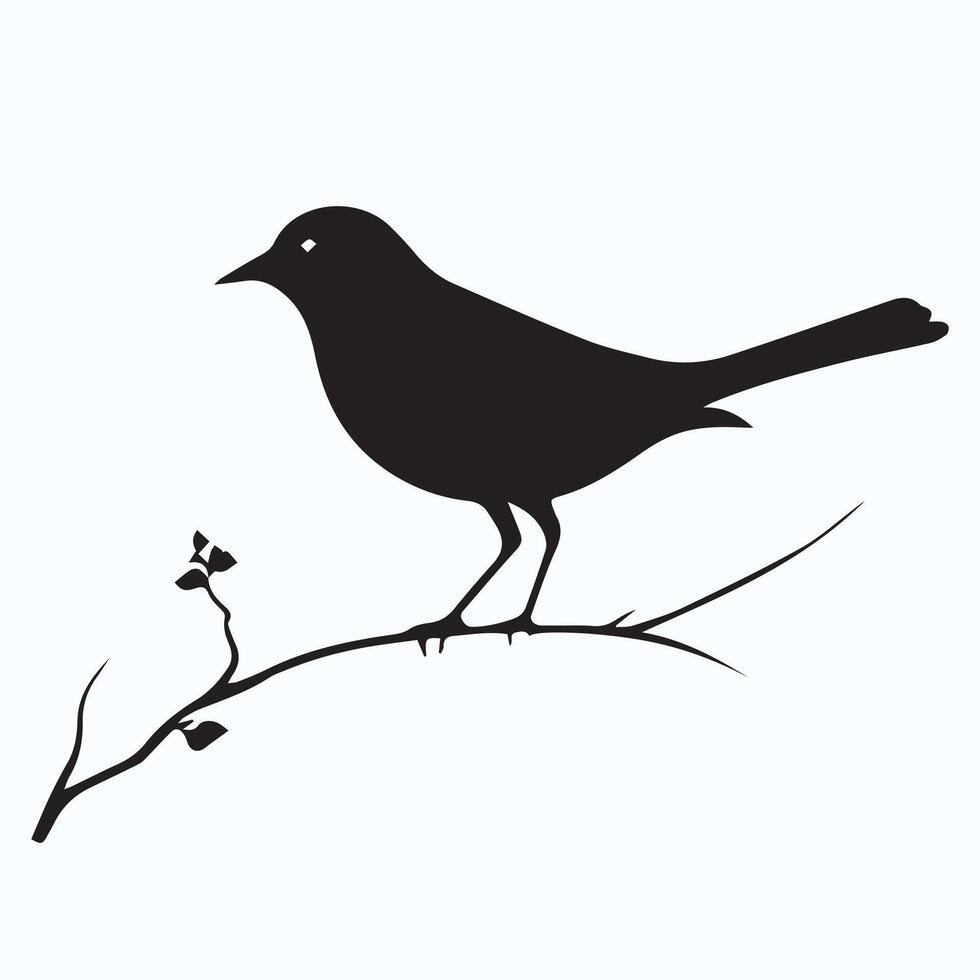 Bird silhouette home accents vector