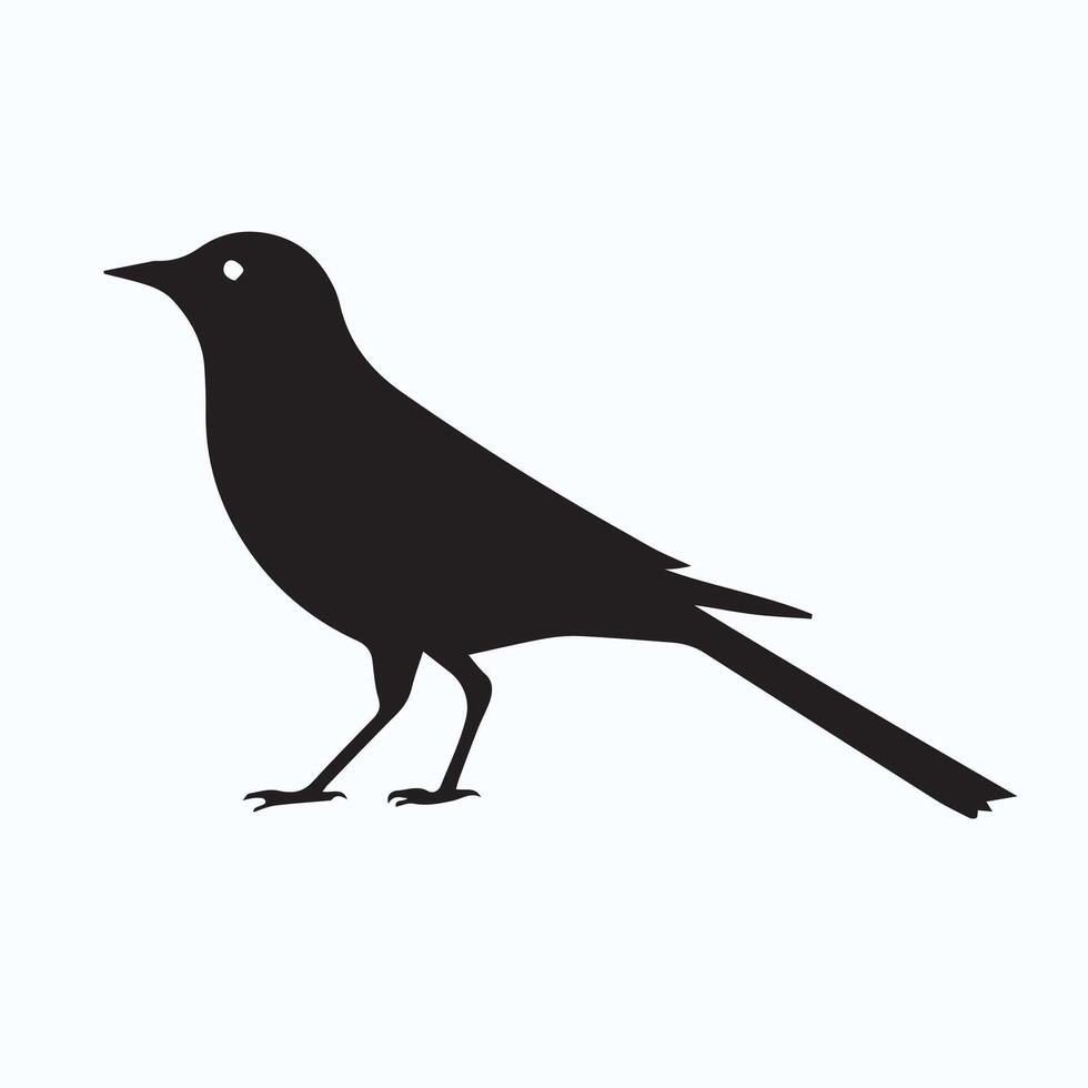 Bird silhouette print vector