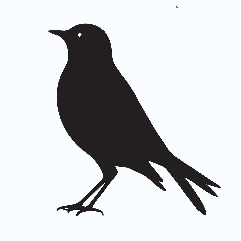 Bird silhouette digital art vector