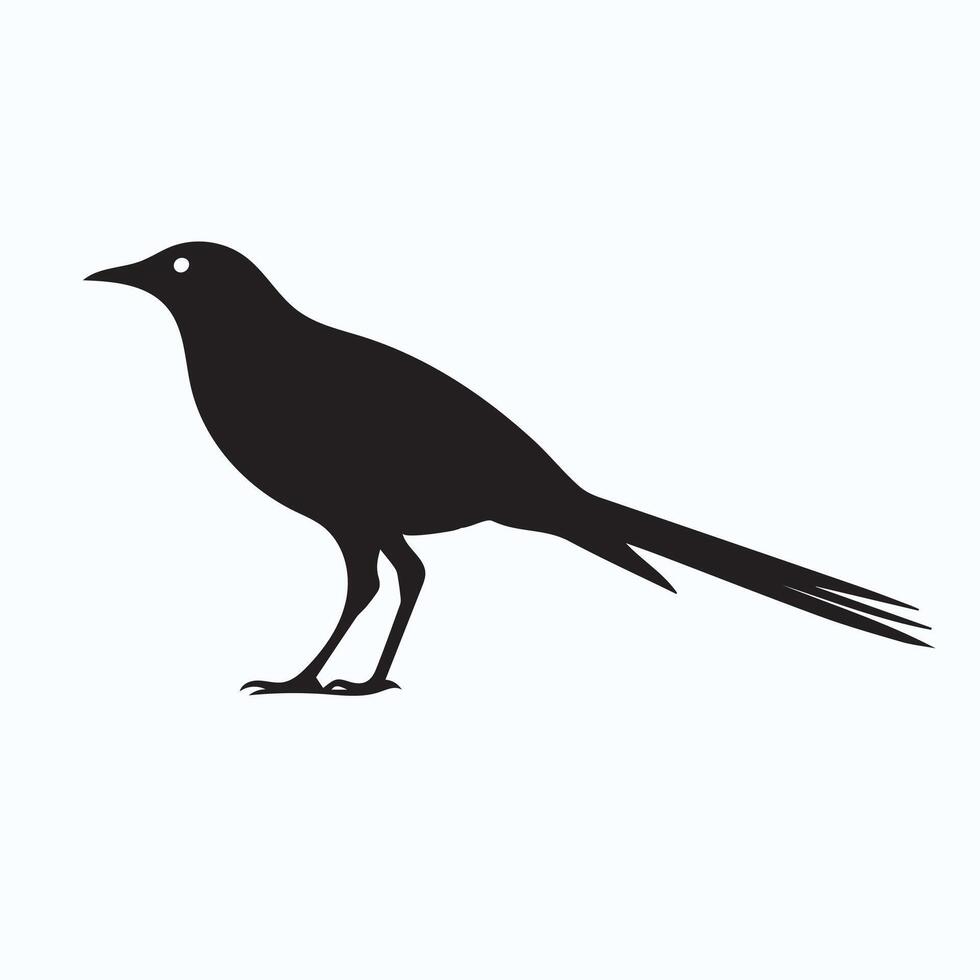 slim bird silhouette icons vector