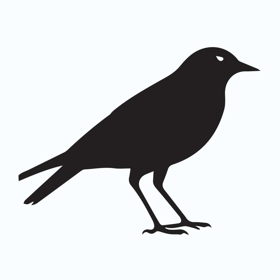 Bird silhouette tattoo design vector