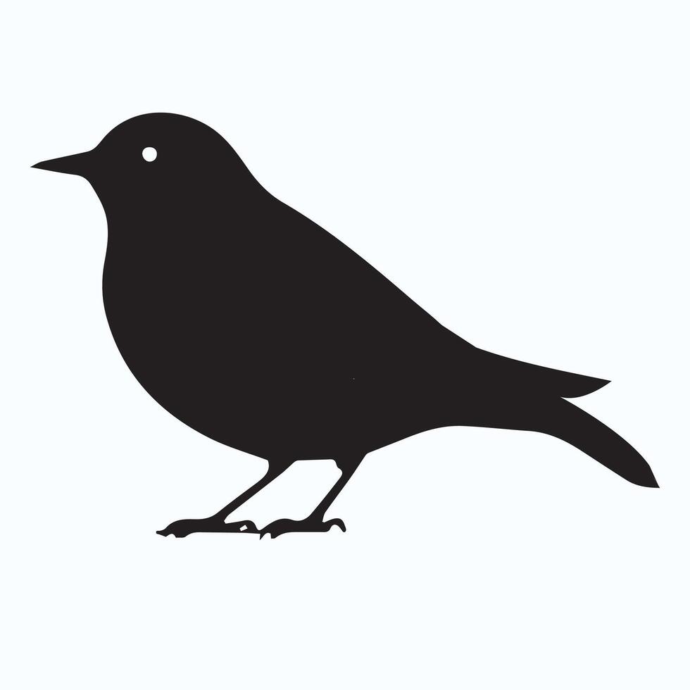 Bird silhouette cutout vector