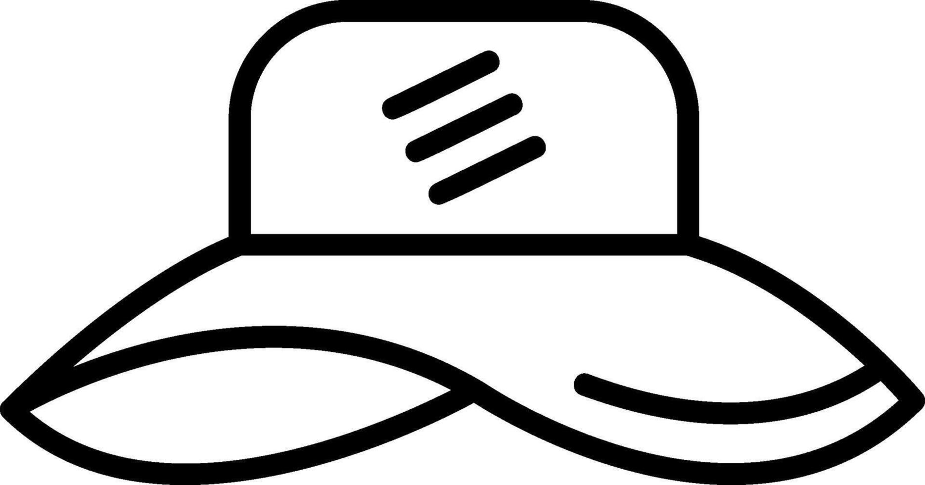 Beach hat Icon Design vector