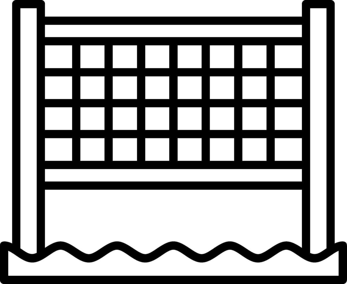 Beach volleyball net Icon Design vector