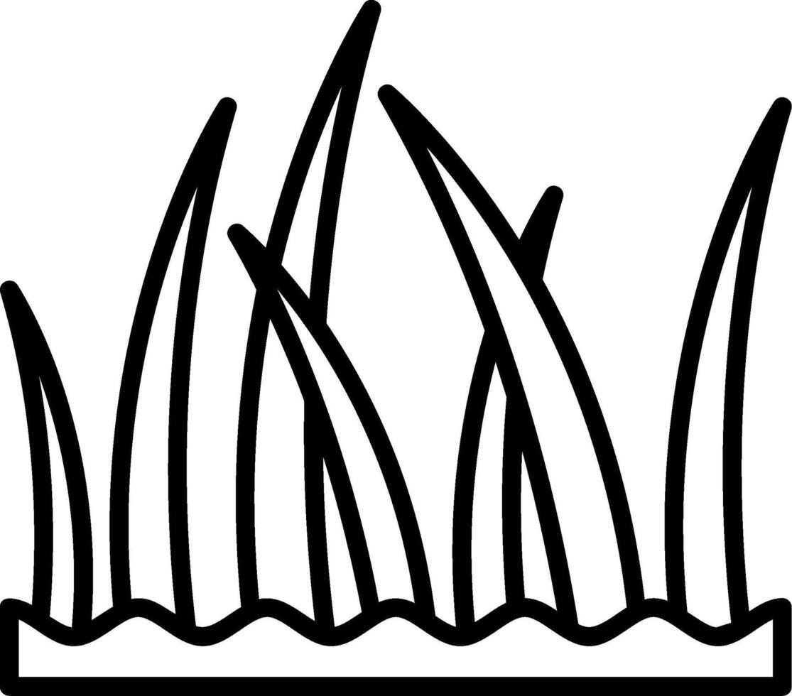 Beach grass Icon Design vector