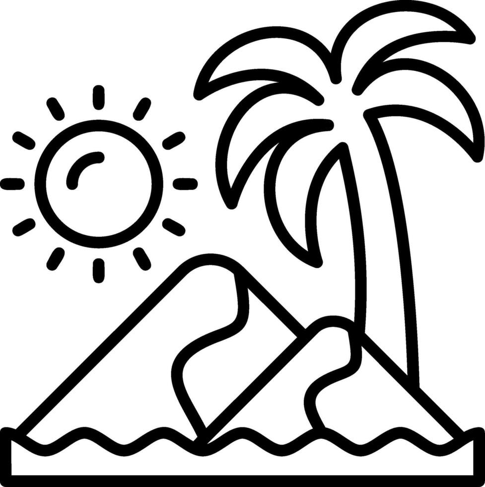 Sand dunes Icon Design vector