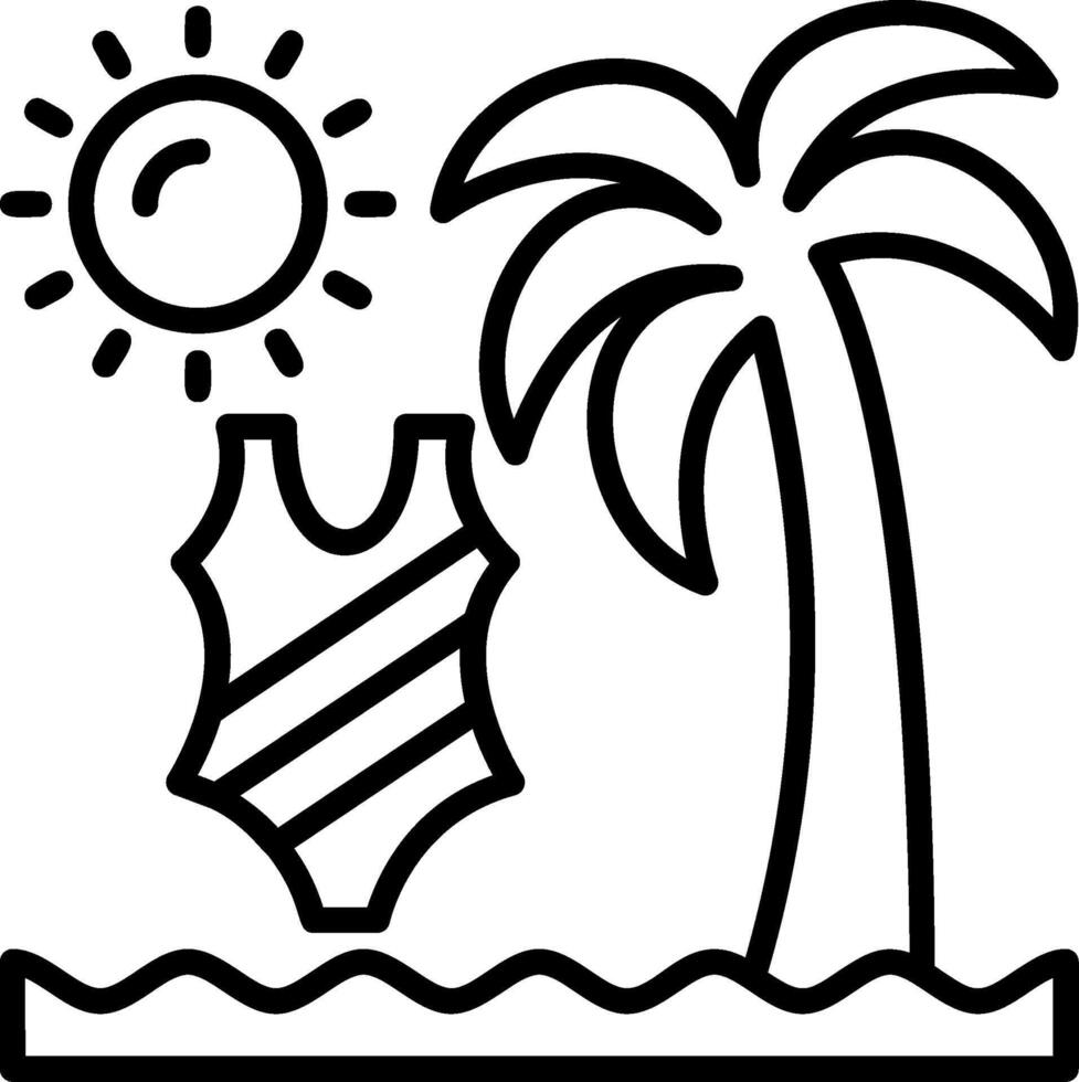 Beach fashion show Icon Design vector