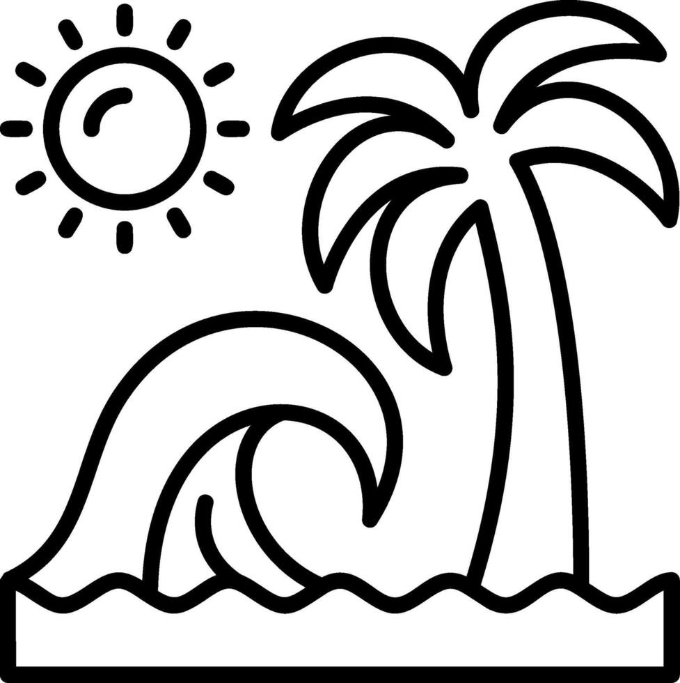 Beach Waves Icon Design vector
