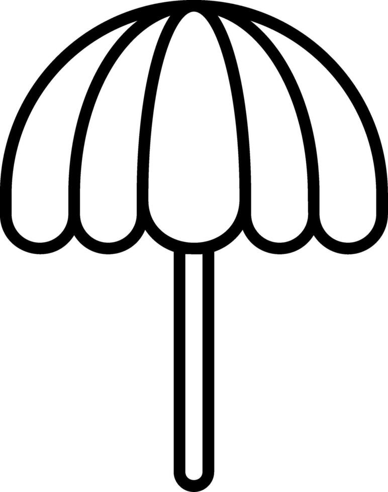 Beach umbrella Icon Design vector