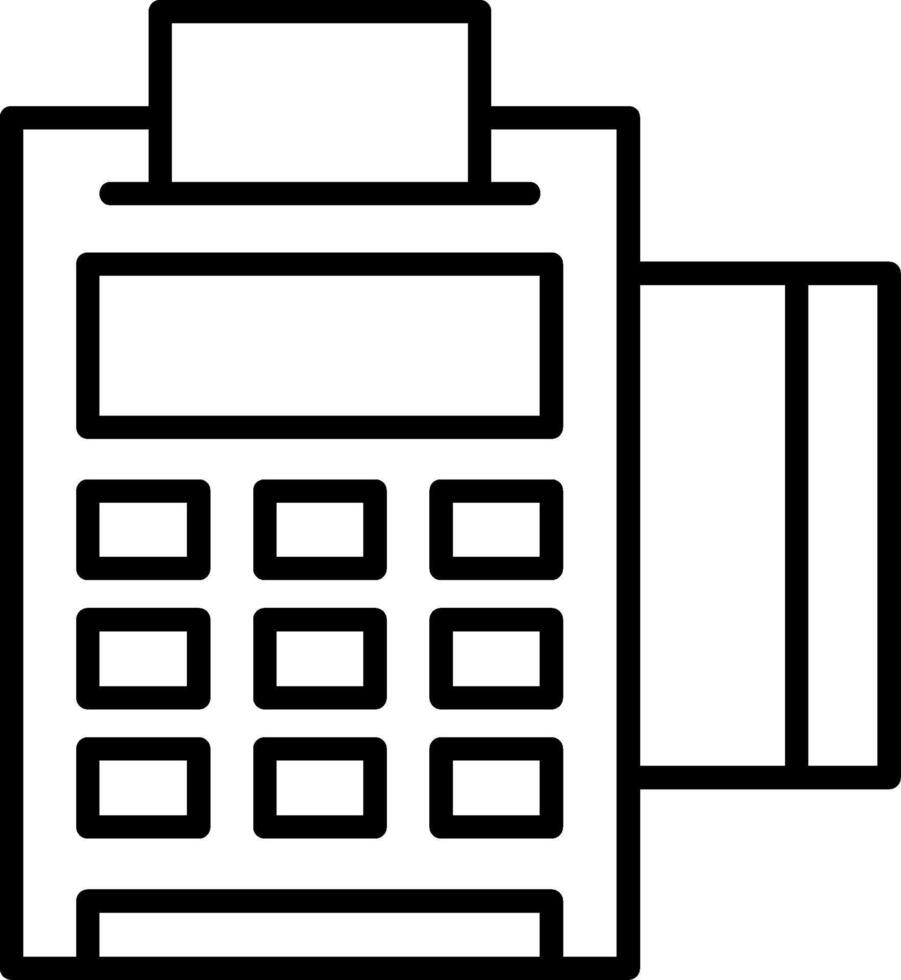 Point of sale POS Line Icon Design vector