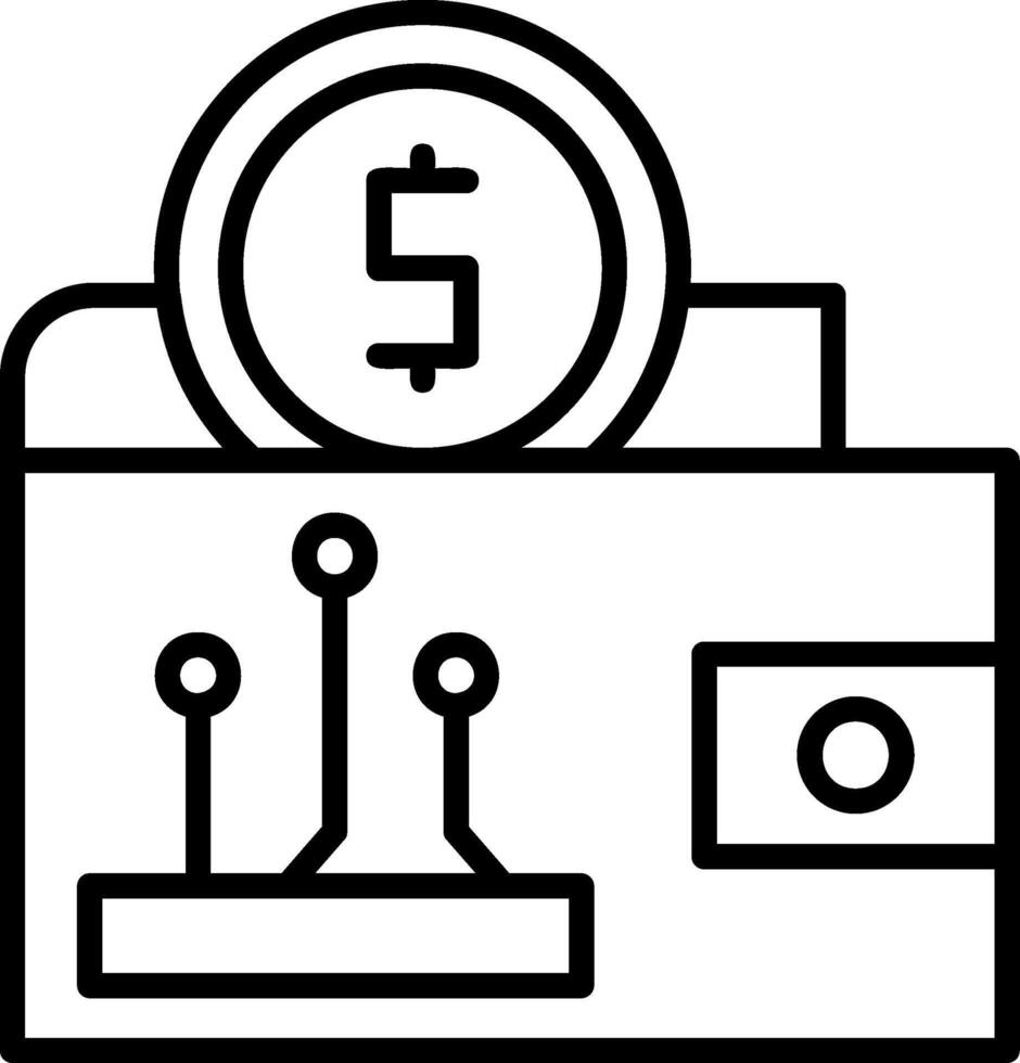 Digital wallet Icon Design vector