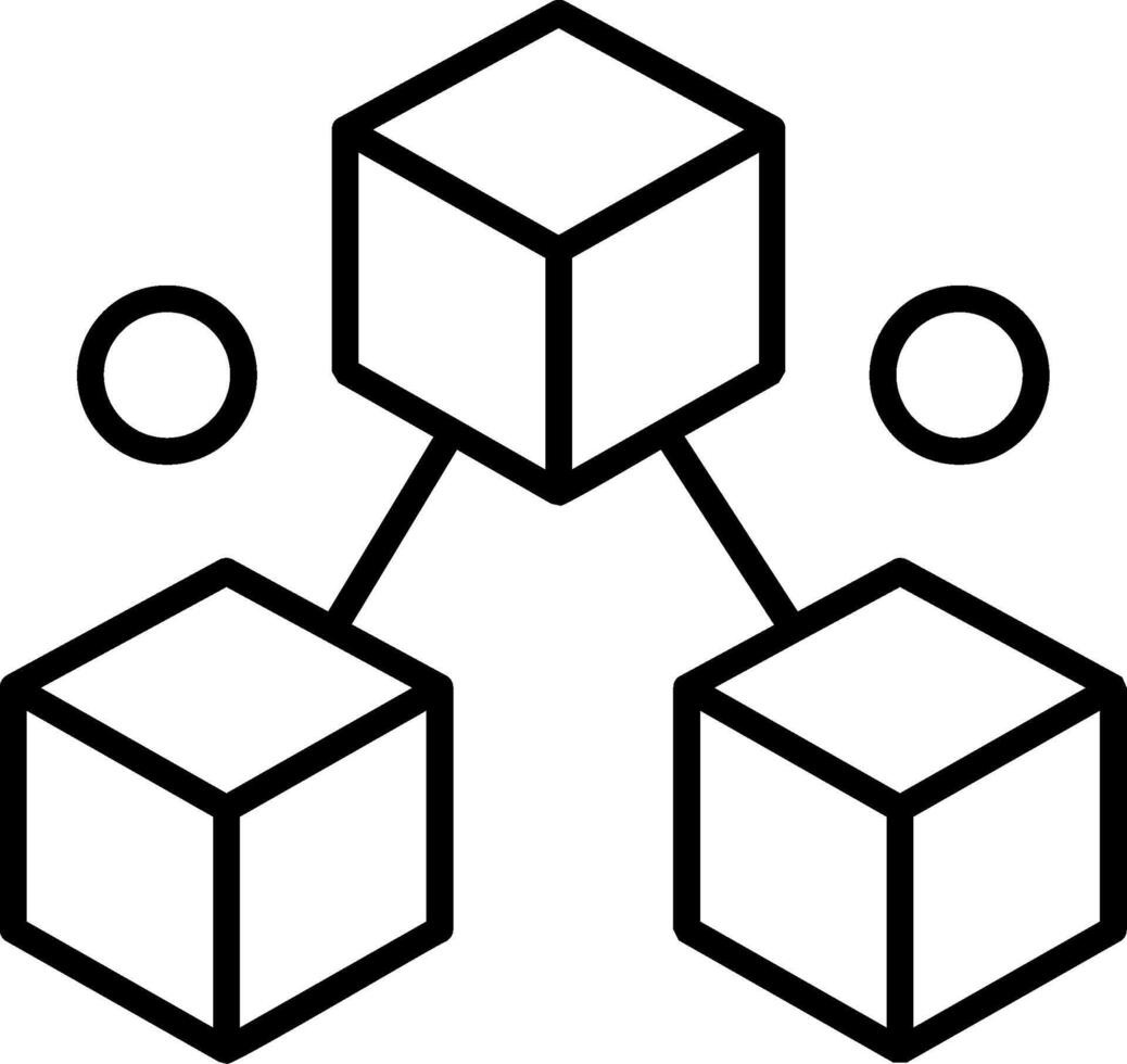 Blockchain Icon Design vector