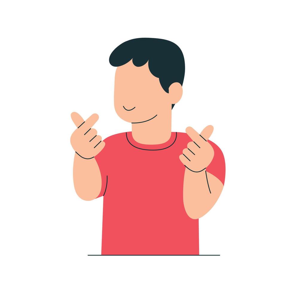 expressions and gestures of men loving something illustration vector