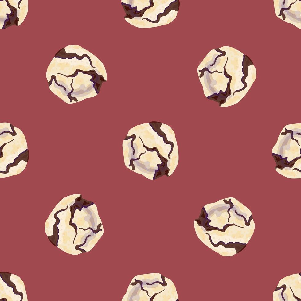 Seamless cookie pattern. Design for fabric, textile, wallpaper, packaging vector