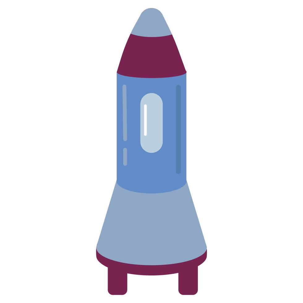 Space rocket. White background, isolate vector