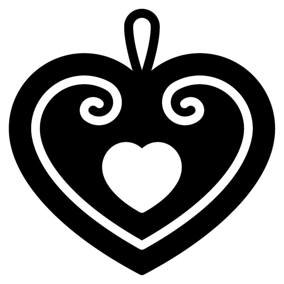 Gingerbread Heart icon for web, app, infographic, etc vector
