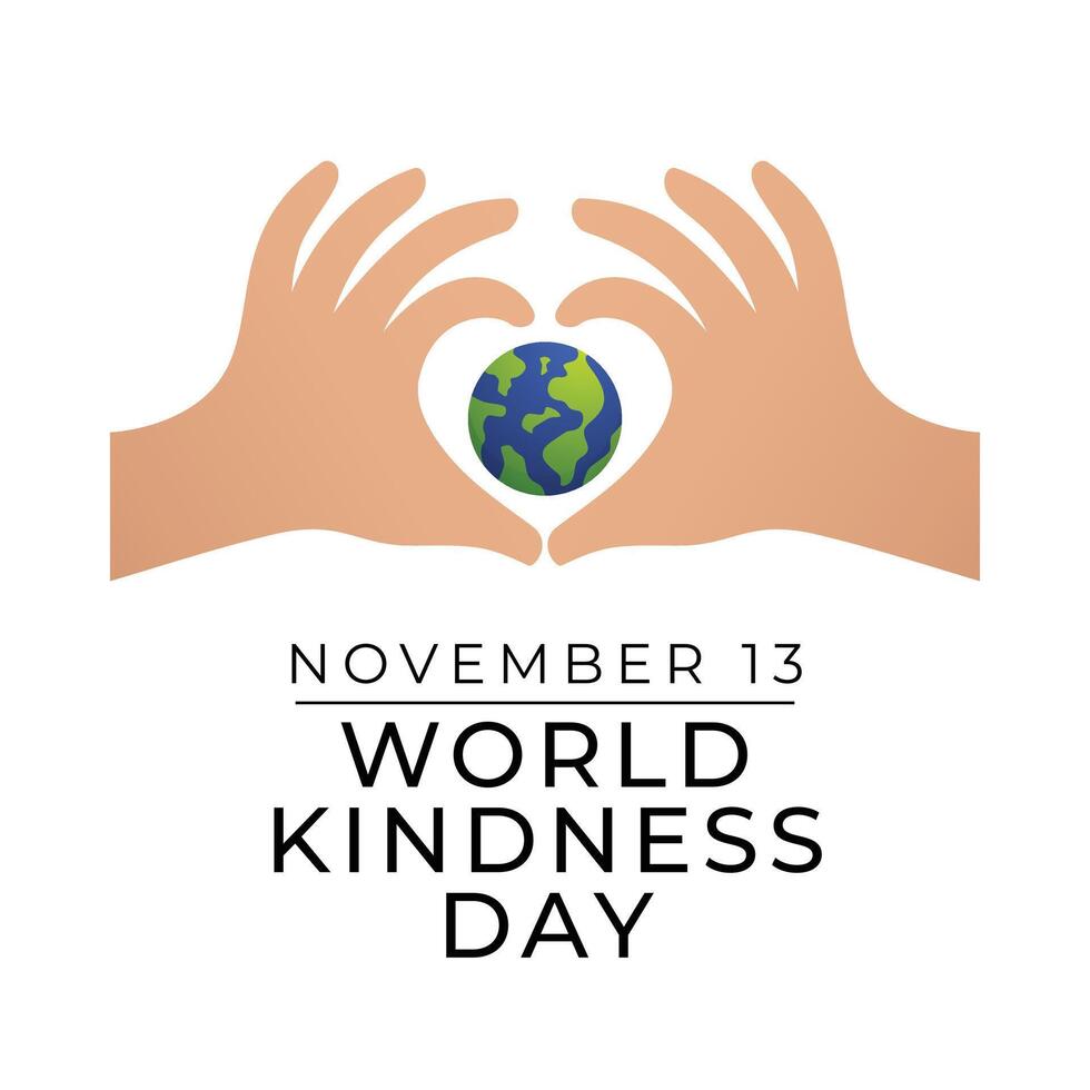 World Kindness Day design template good for celebration usage. World Kindness Day design. flat design. eps 10. vector