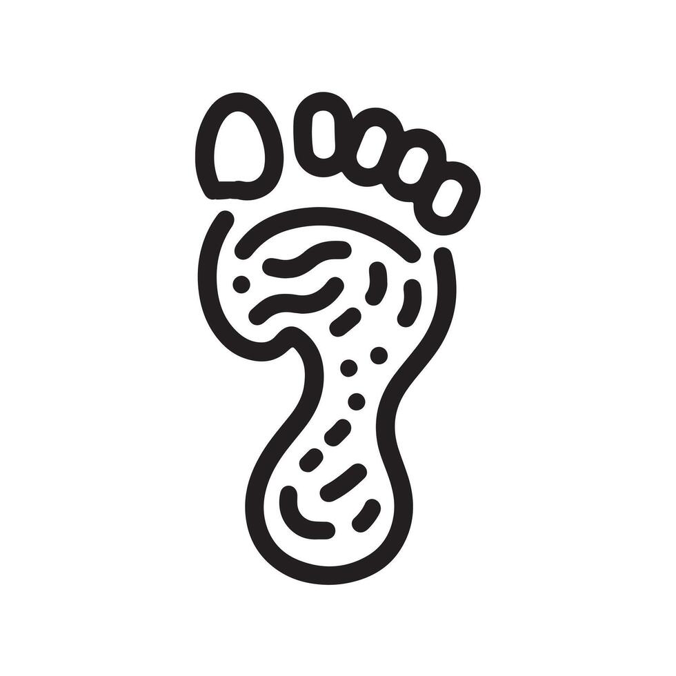Footprint outline icon image with white background vector