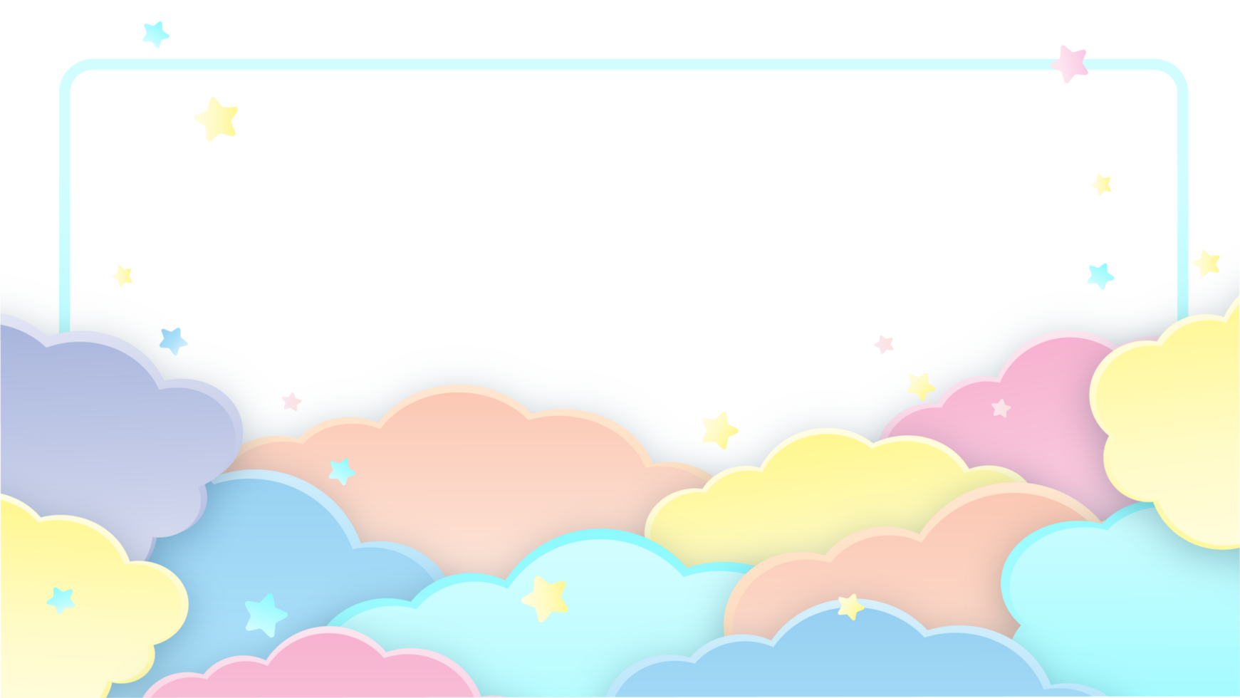 Frame of Cute Clouds Border png