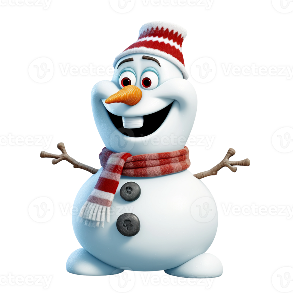 snow man on transparent background png