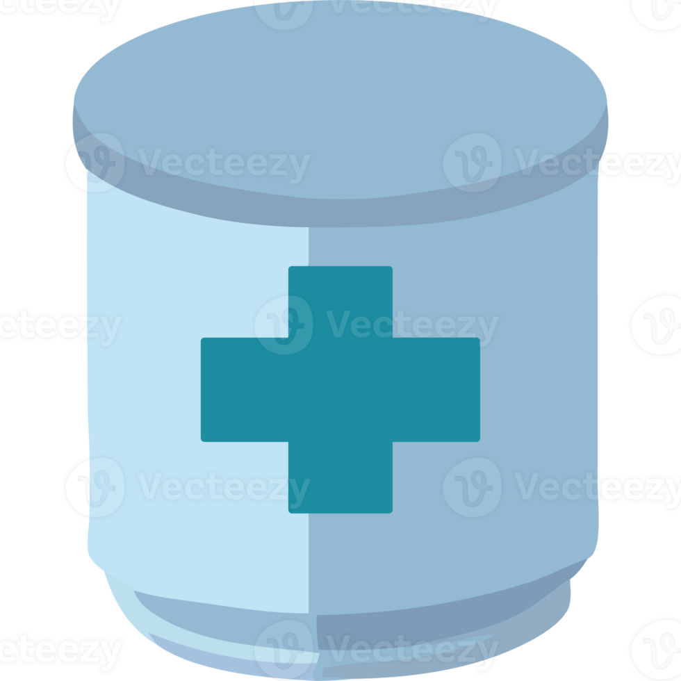 A medicine can with a cross on it png