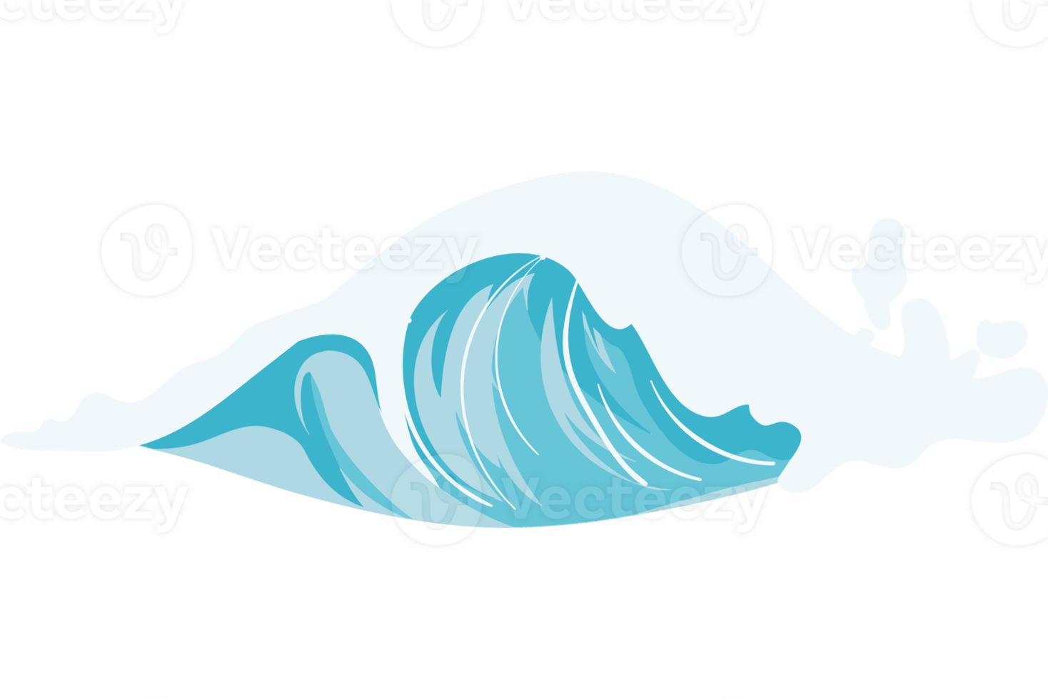 A wave with a blue and white background png