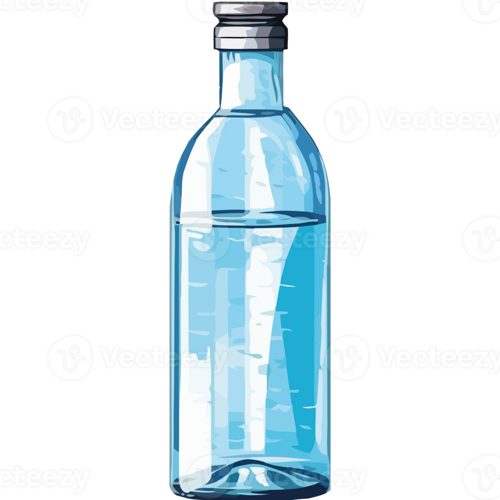 A bottle of water with a lid on it png