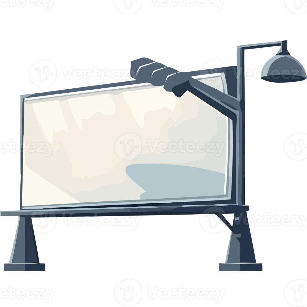A billboard with a light and a lamp png