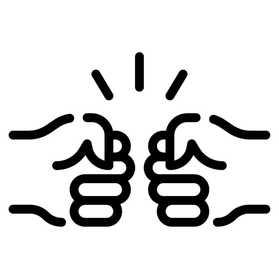 Fist bump icon for web, app, infographic, etc vector