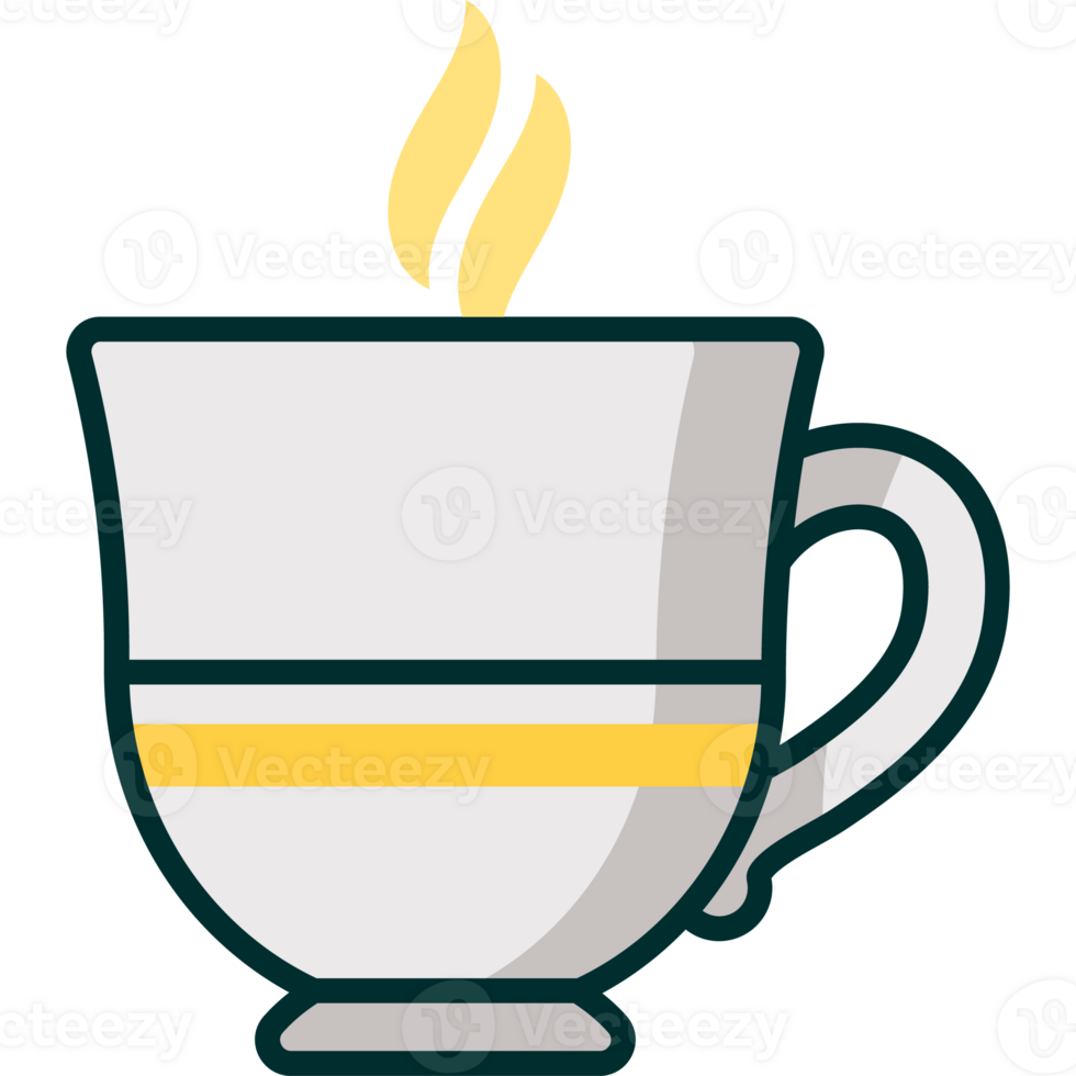 A cup of coffee with a flame in it png