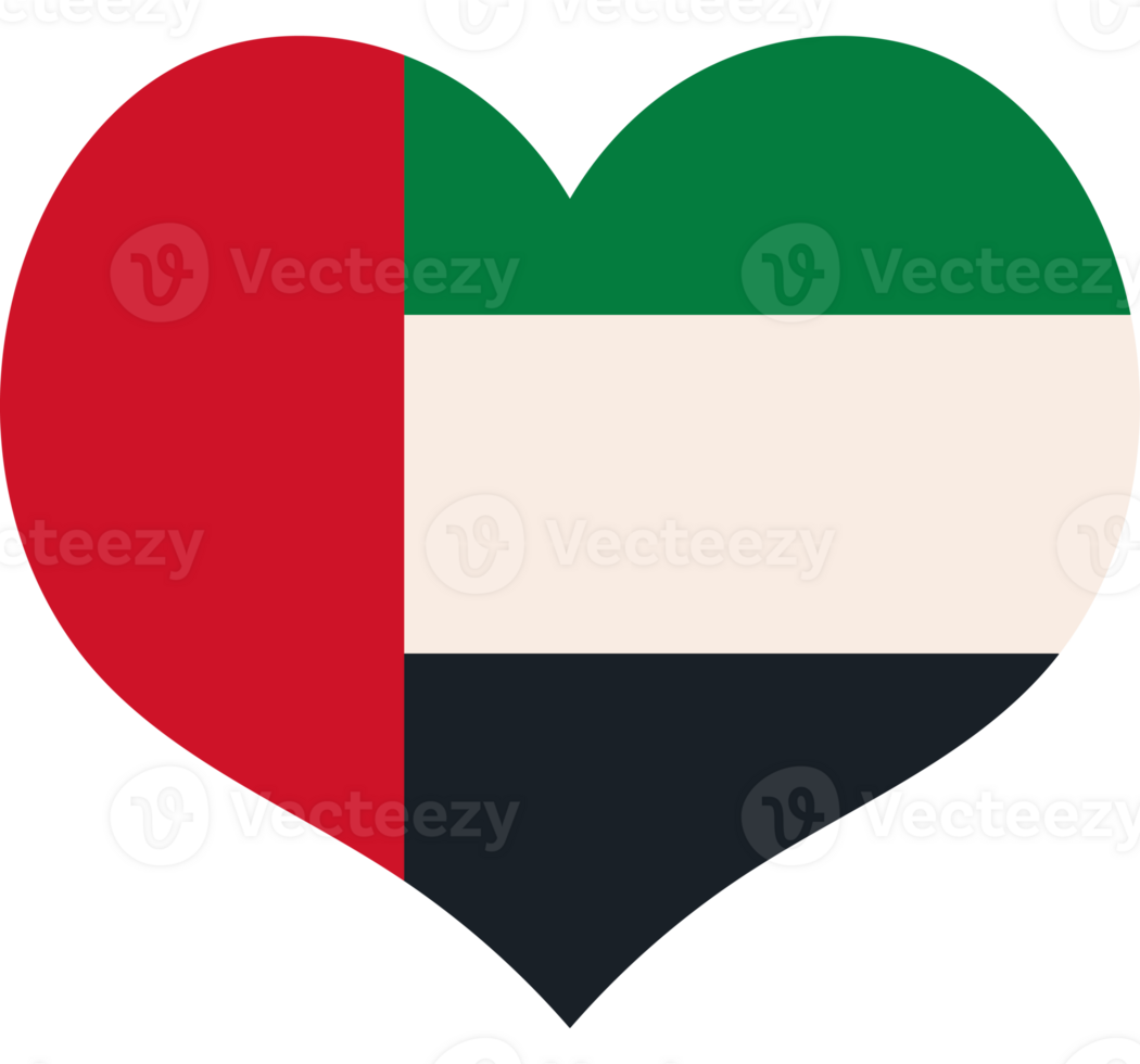 The heart of uae flag png