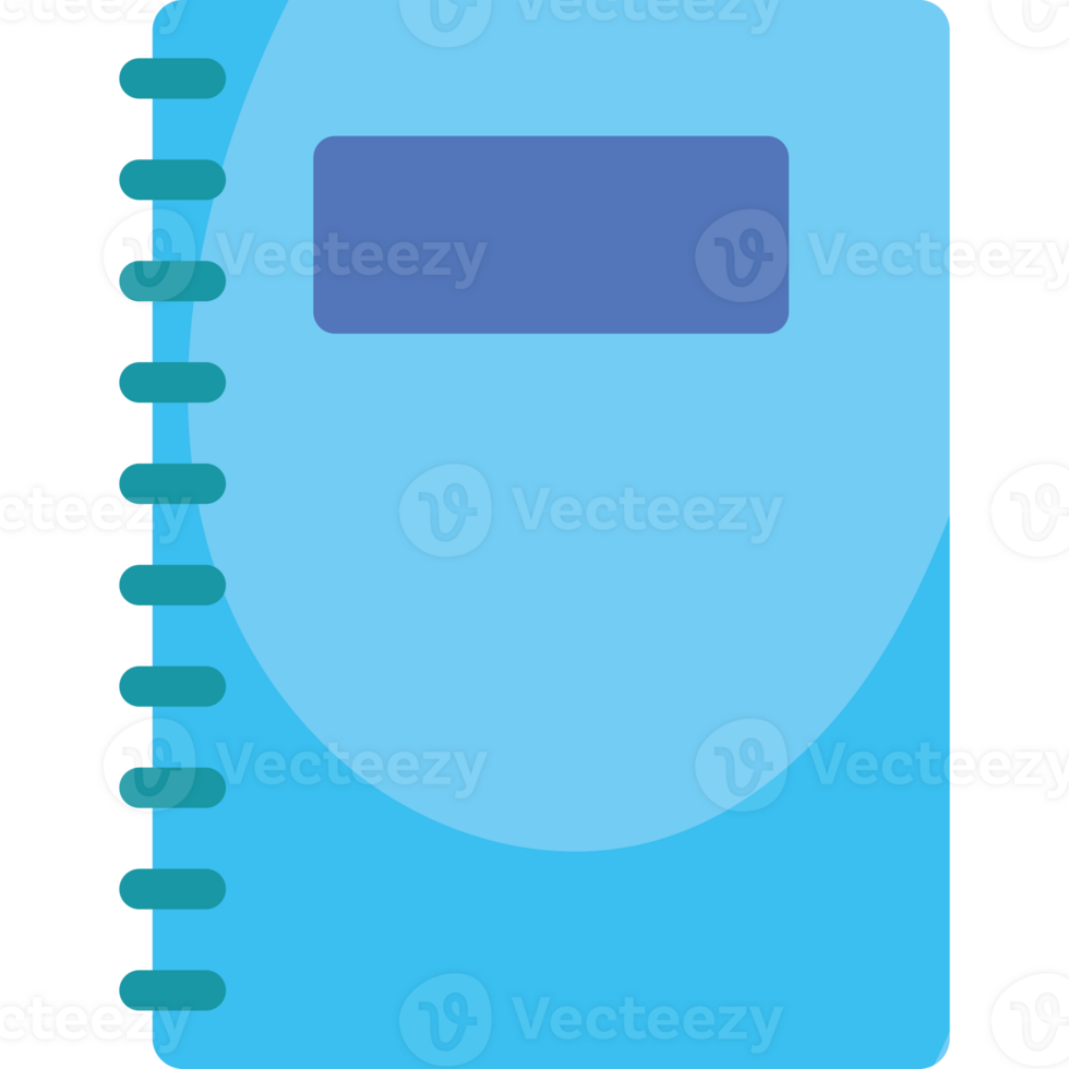 A blue notebook with a blue cover png
