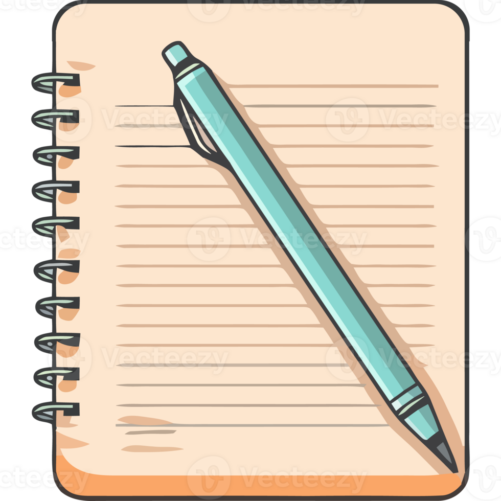 Pen and notebook clipart png