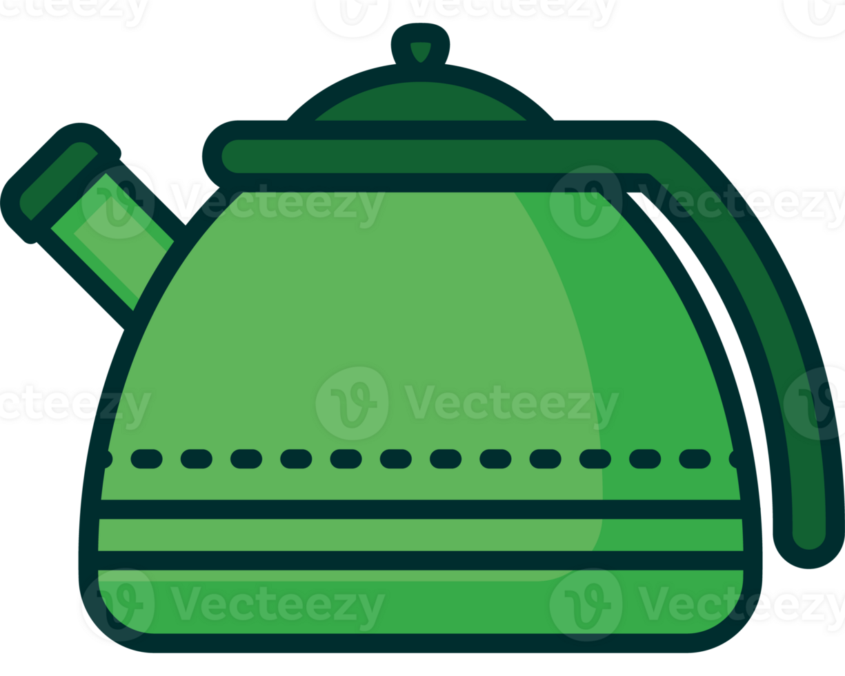 A green tea kettle icon png