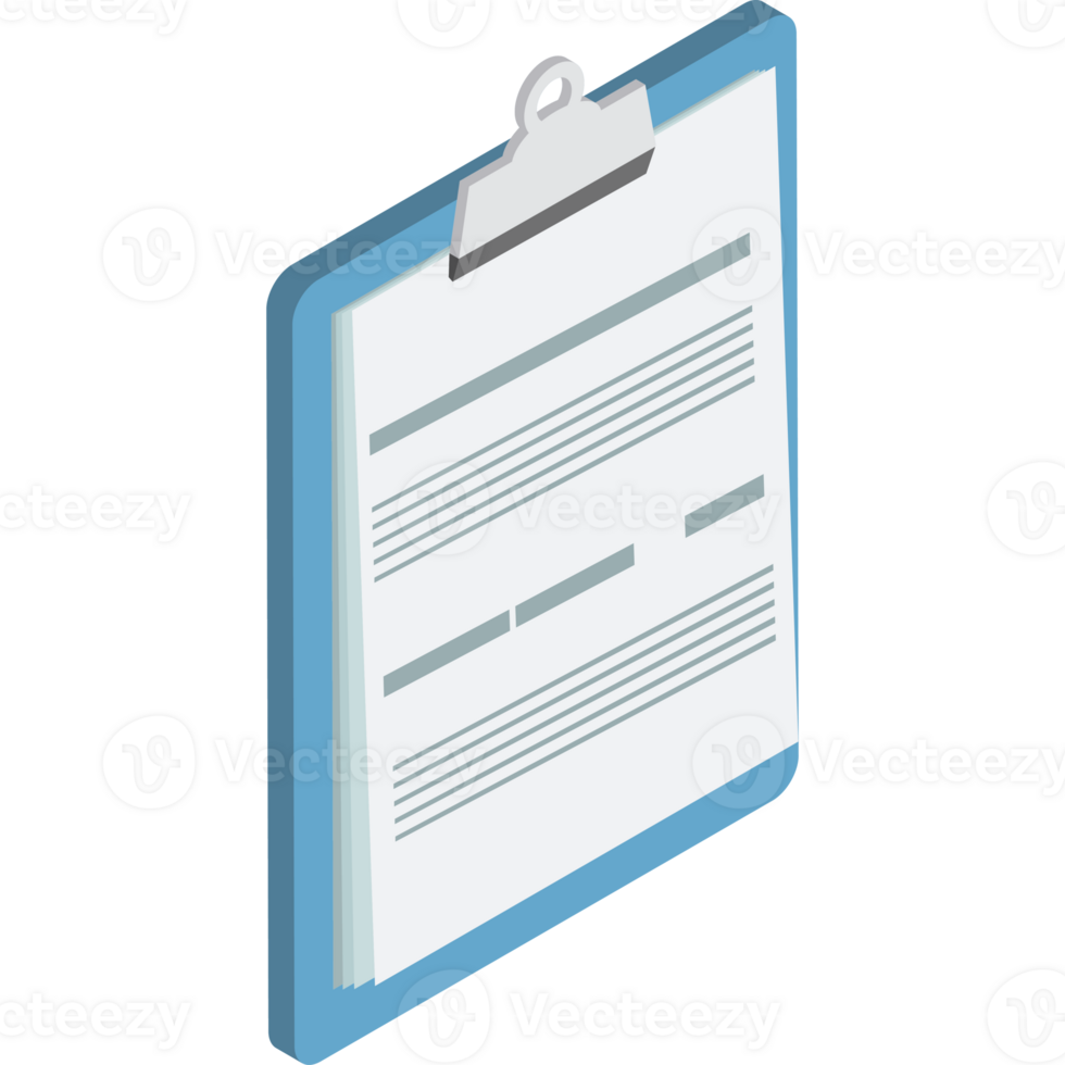 Clipboard icon with a paper document png