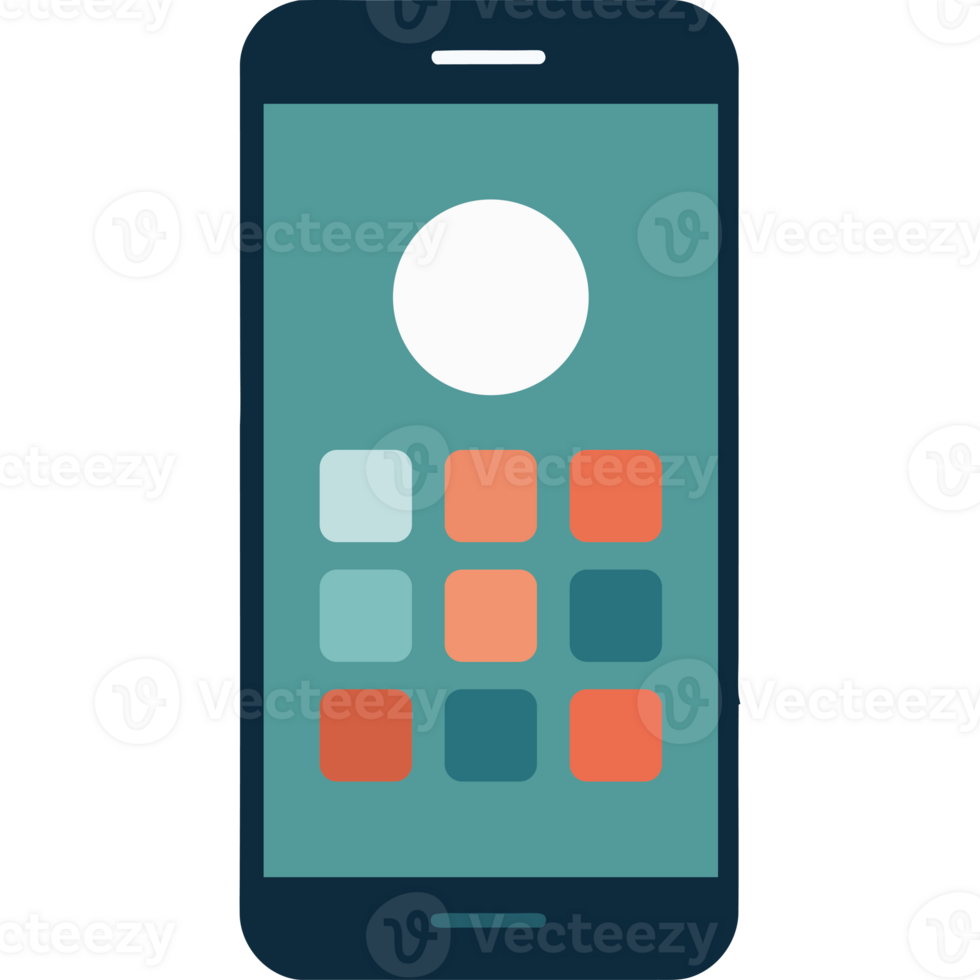 A phone with a button on the screen png