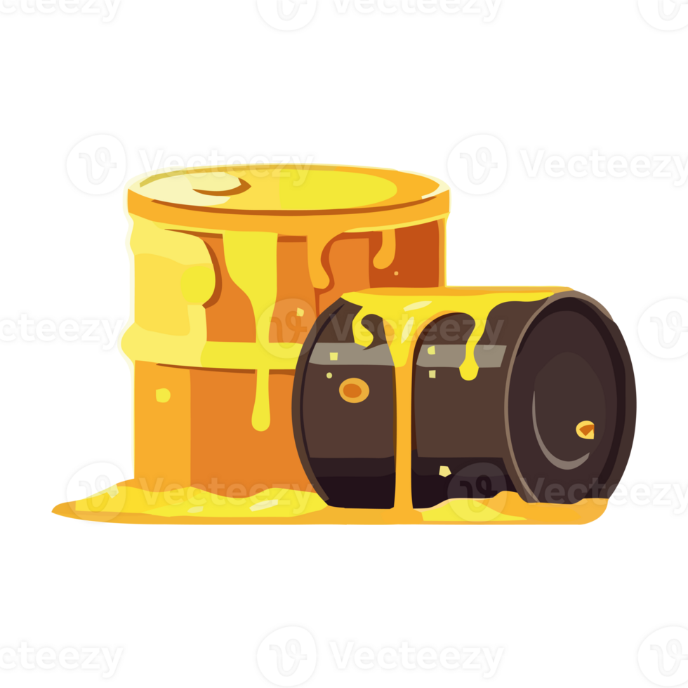 A barrel of honey and a barrel of oil png