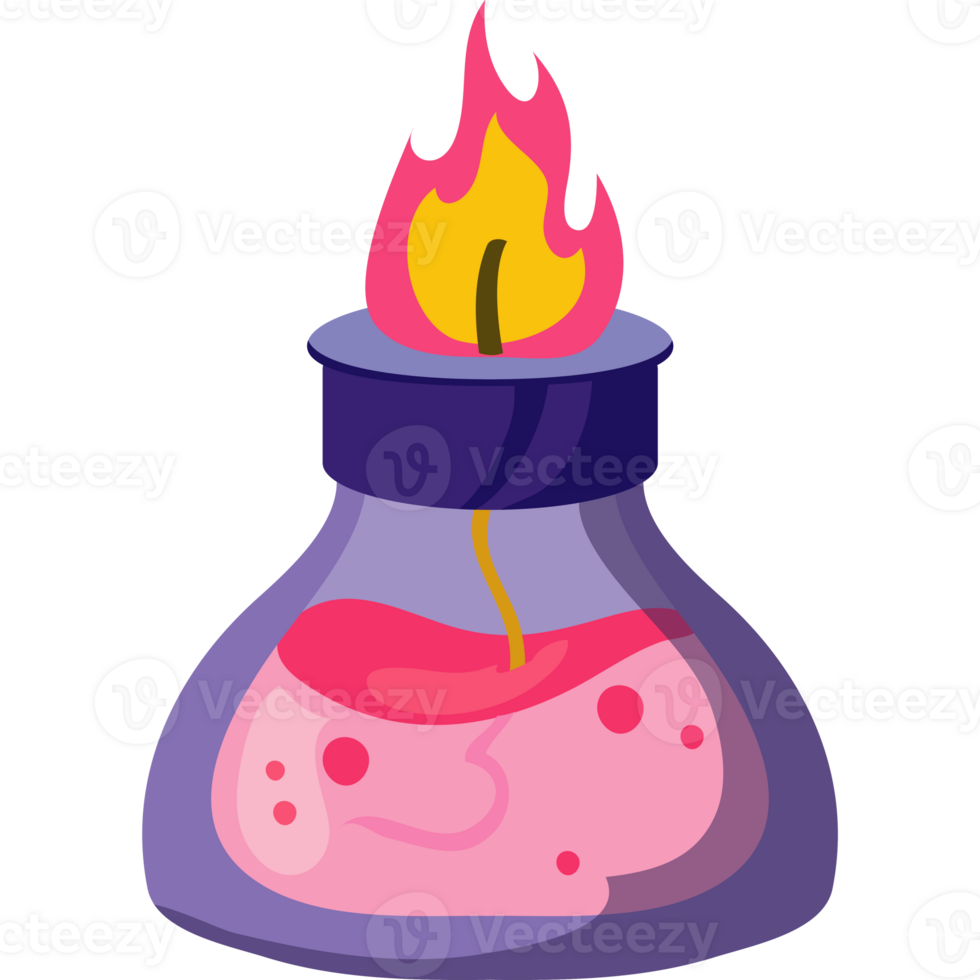 A burning candle in a jar with a lid png
